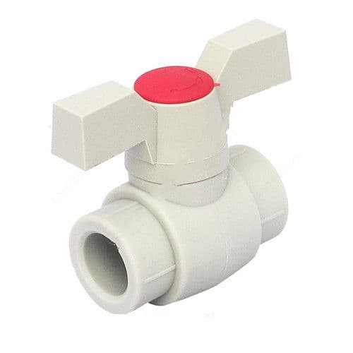 Кран шаровой PP-R серый внутр. пайка Дн 40 FV Plast Чешская Республика