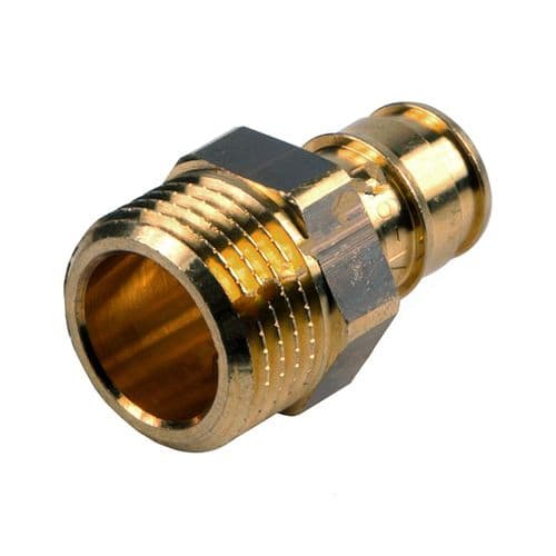 Муфта латунная Q&E Дн 25х1" наружн. резьба Uponor Швеция